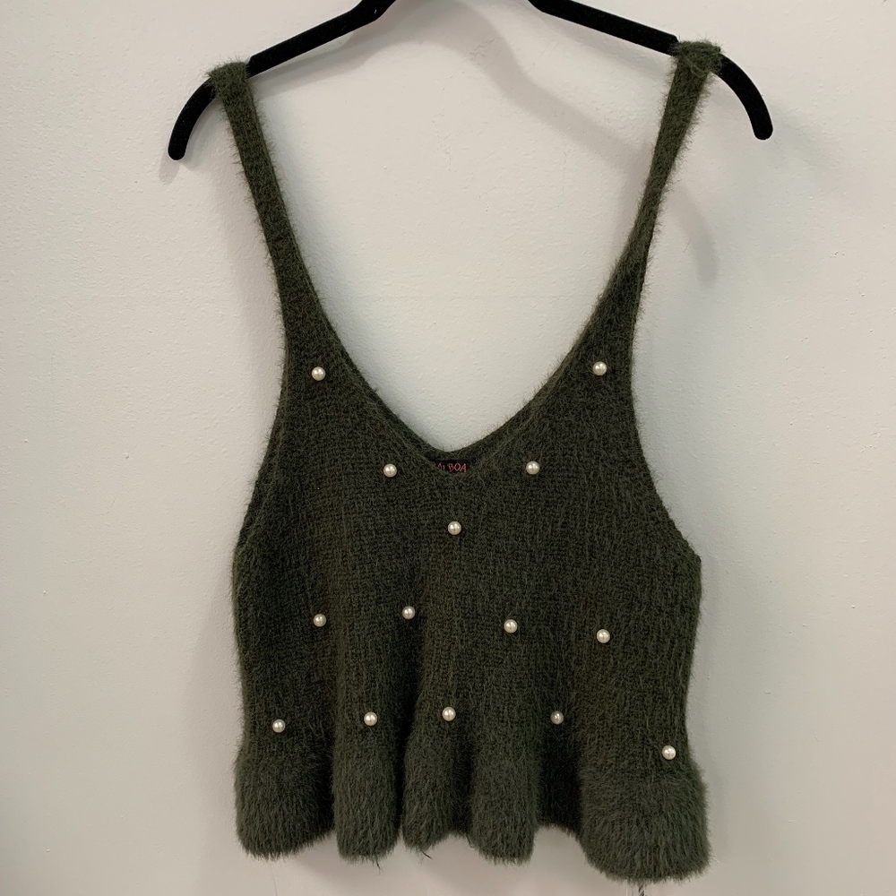 Green Crop Top